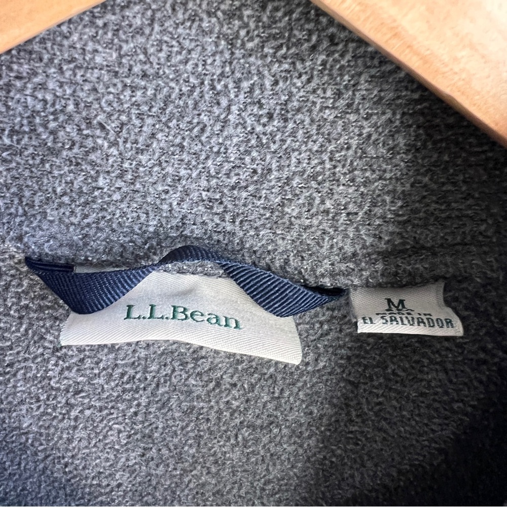 LL Bean Soft Brushed Fitness Fleece 1/4 Zip Gray Pullover Sweatshirt Women’s - Picture 2 of 14